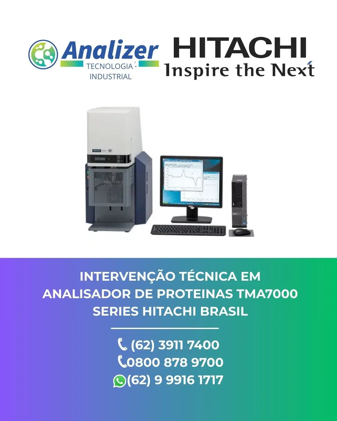 AJUSTE ANALISADOR DE PROTEINAS TMA7000 SERIES BRASIL