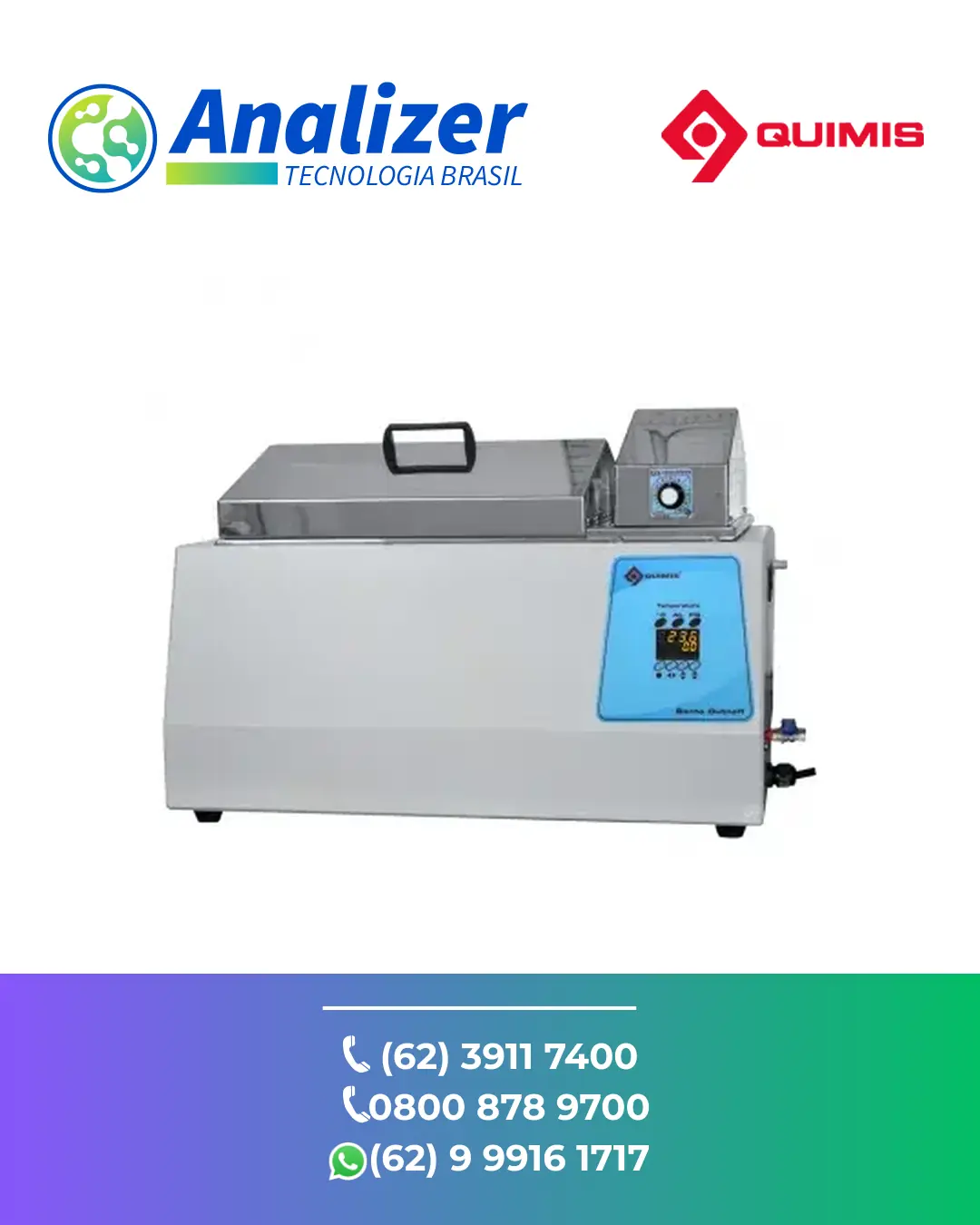 AJUSTE BANHO DUBNOFF DIGITAL Q226M QUIMIS BRASIL