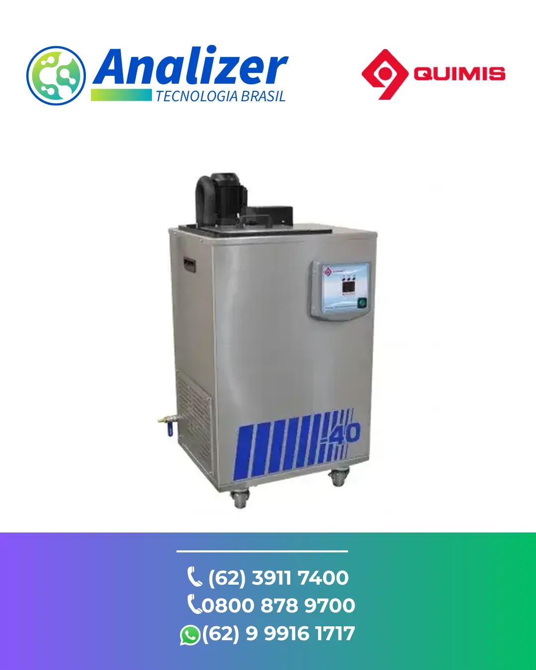 AJUSTE BANHO ULTRATERMOSTÁTICO 40 A 40°C Q214M4 QUIMIS BRASIL