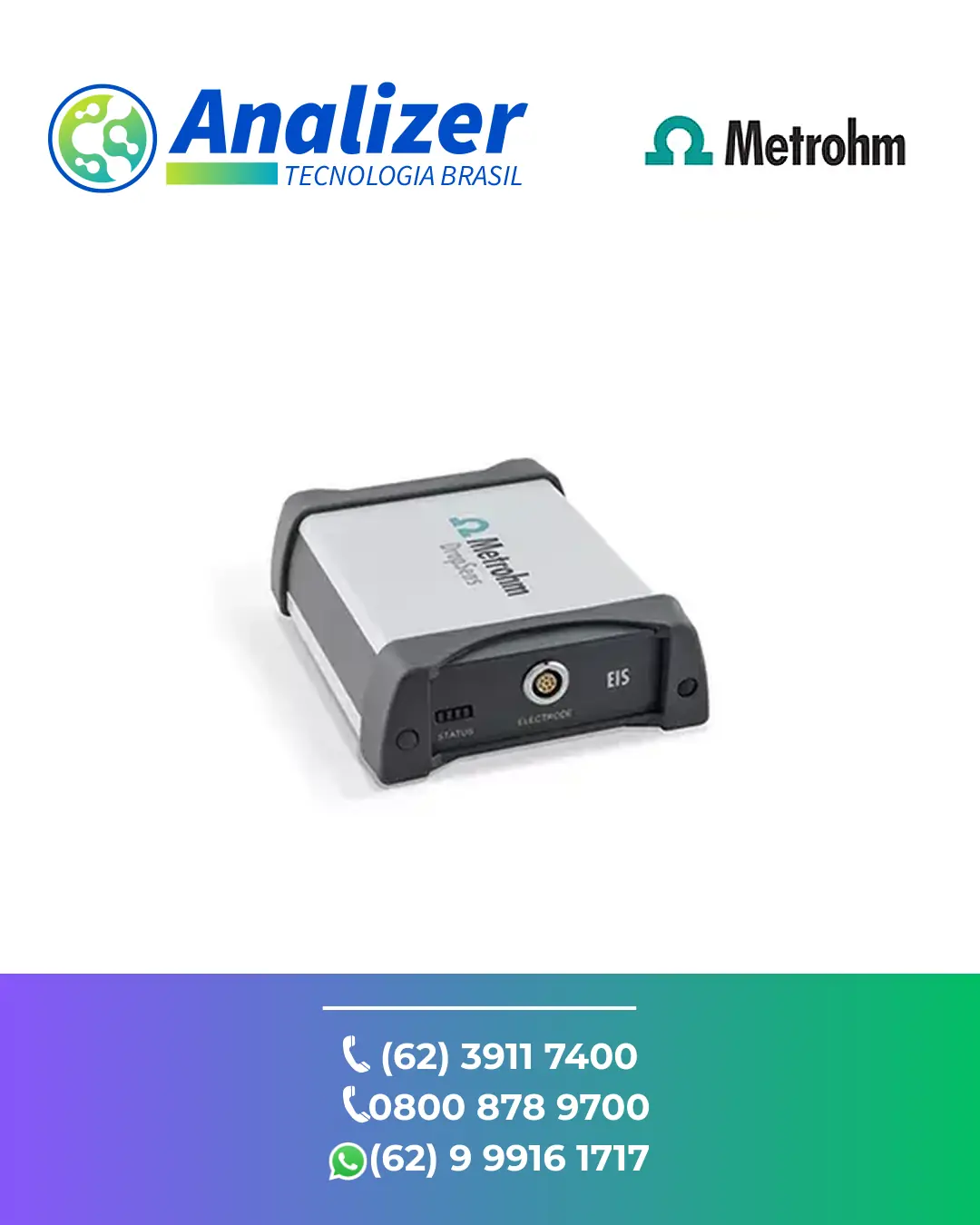AJUSTE BIOPOTENCIOSTATO GALVANOSTATOS EIS DRP STAT I 400S METROHM BRASIL