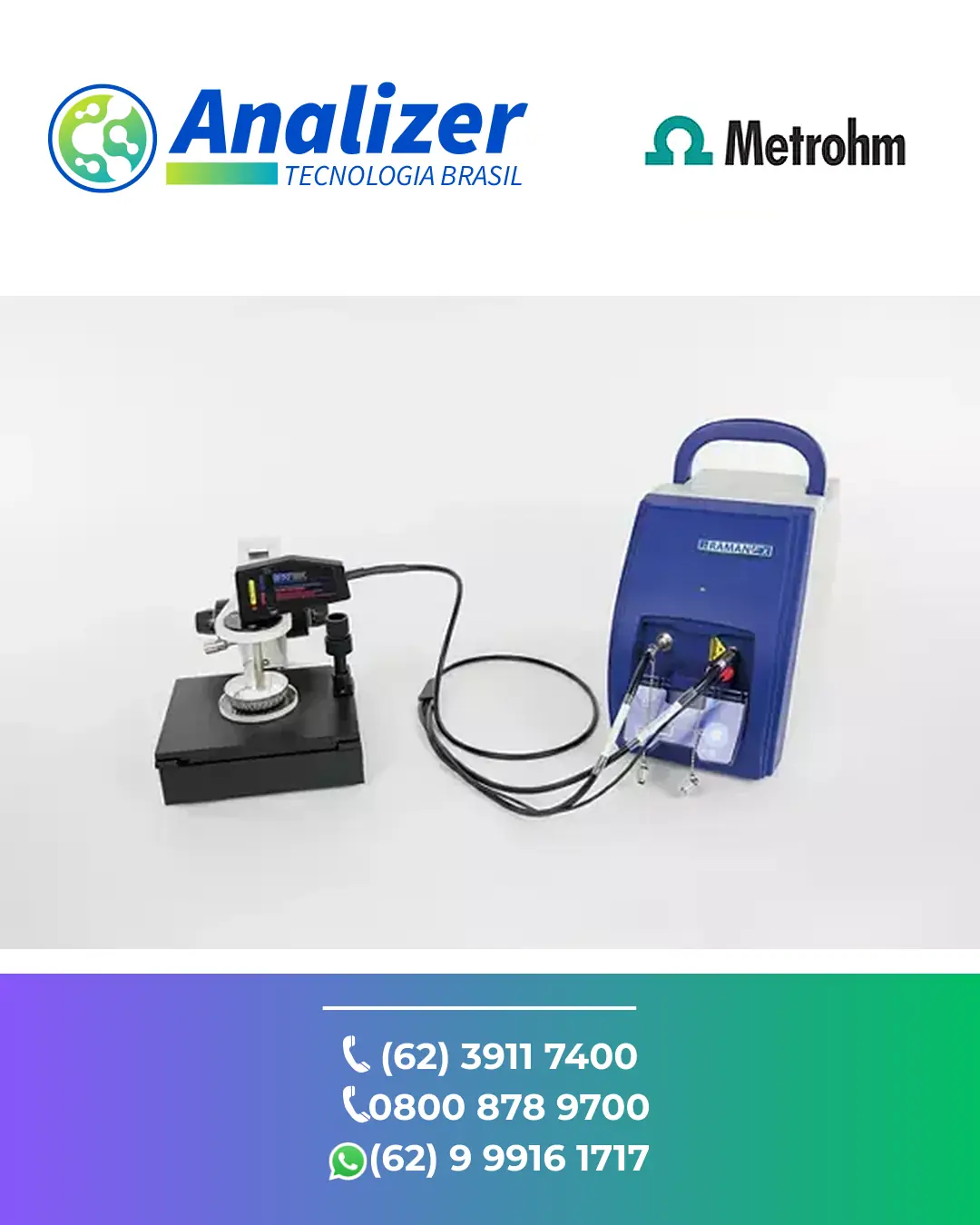 AJUSTE ESPECTROMETRO PORTATIL RAMAN I RAMAN EX METROHM BRASIL
