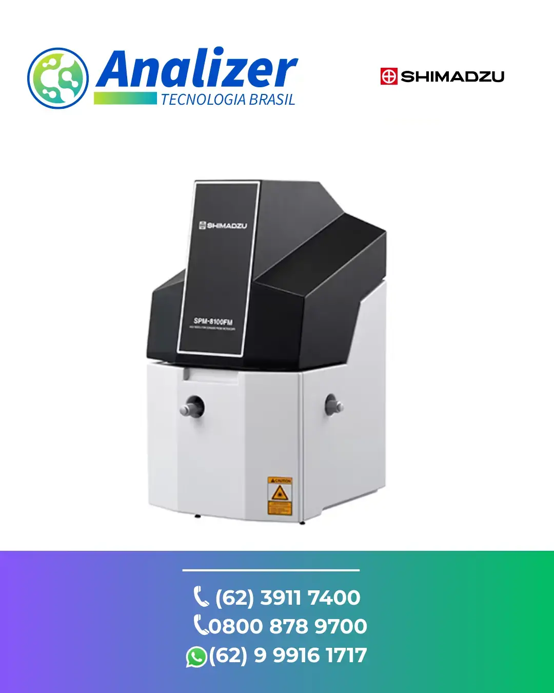 AJUSTE MICROSCOPIO DE FORCA ATOMICA SPM 8100FM ALTA RESOLUCAO SHIMADZU BRASIL