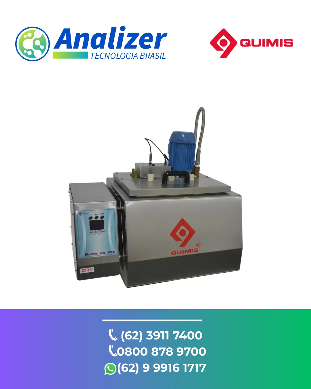 ASSISTÊNCIA BANHO DE ÓLEO 50 A 300°C Q213M QUIMIS BRASIL