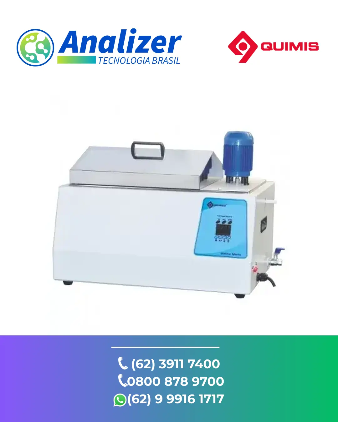 ASSISTÊNCIA BANHO MARIA DIGITAL COM RAMPAS E PATAMARES Q215S2 QUIMIS BRASIL