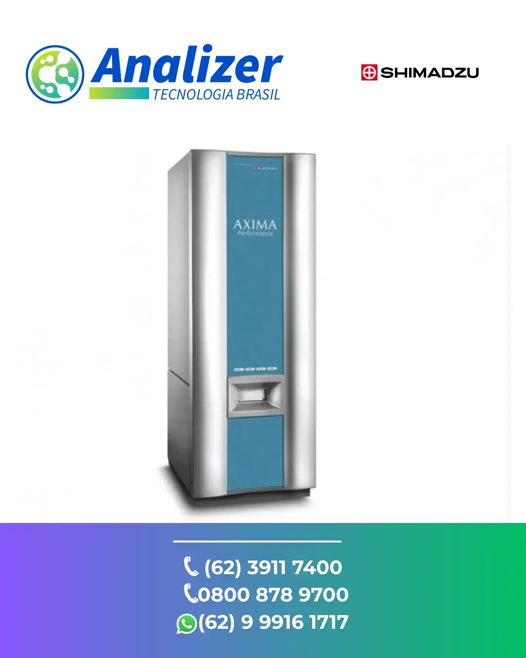 ASSISTÊNCIA ESPECTROMETRO DE MASSA AXIMA ASSURANCE SHIMADZU BRASIL