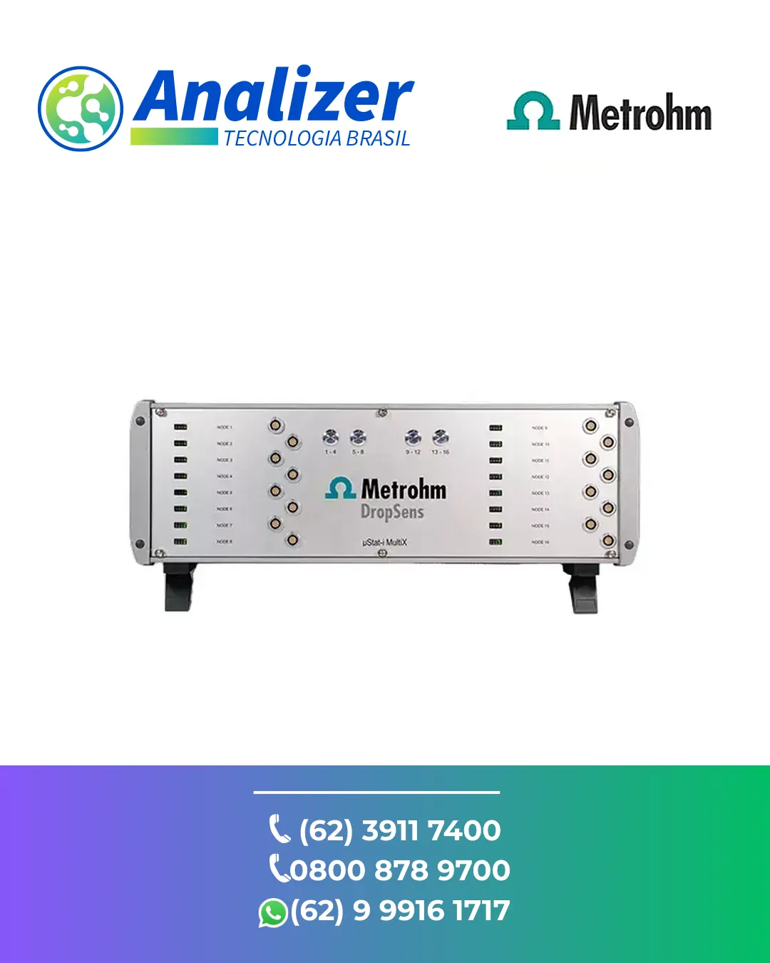 ASSISTÊNCIA MULTI POTENCIOSTATO GALVANOSTATO DRP STAT I MULTIX METROHM BRASIL