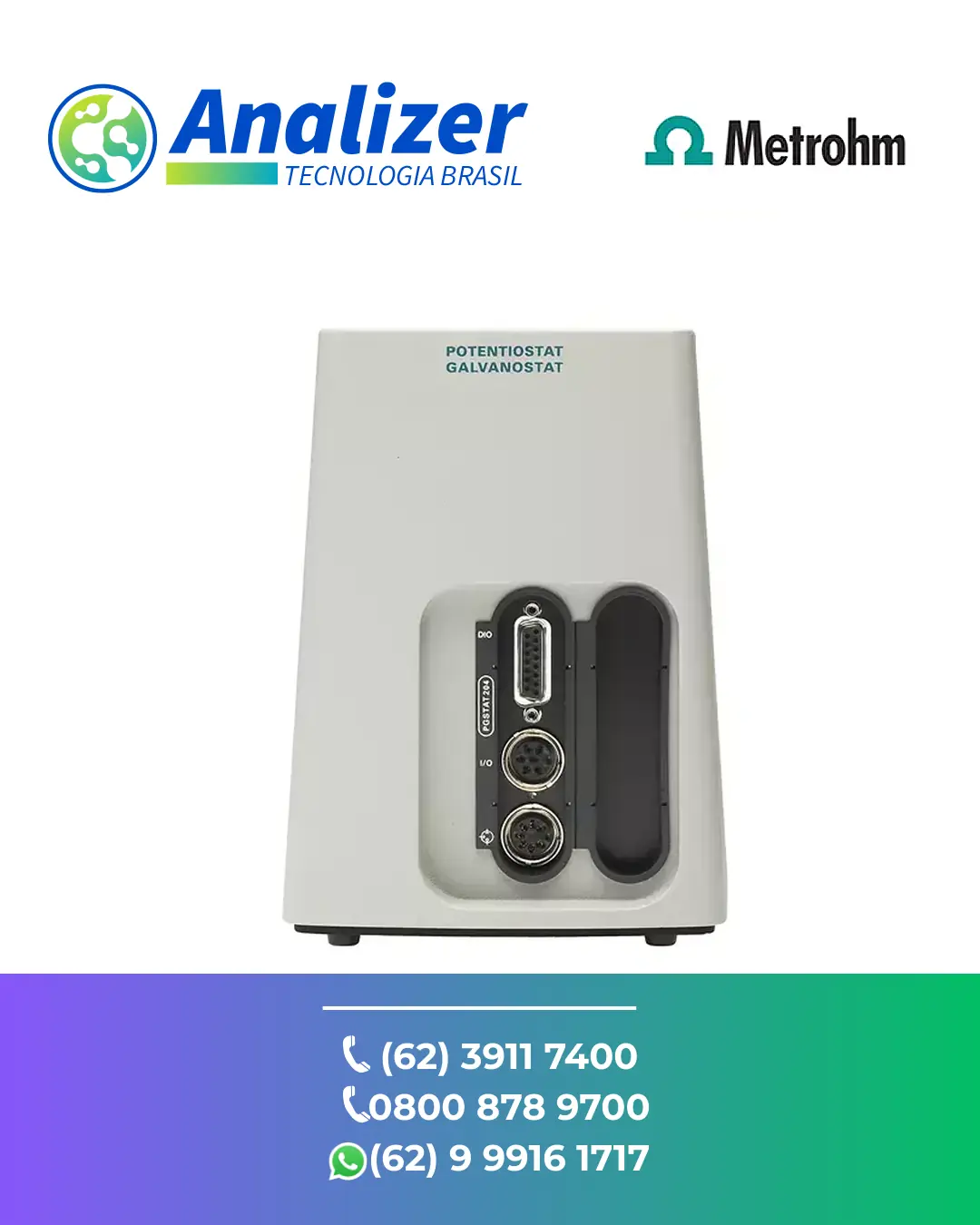 ASSISTÊNCIA POTENCIOSTATO GALVANOSTATO COMPACTO AUTOLAB PGSTAT204 METROHM BRASIL