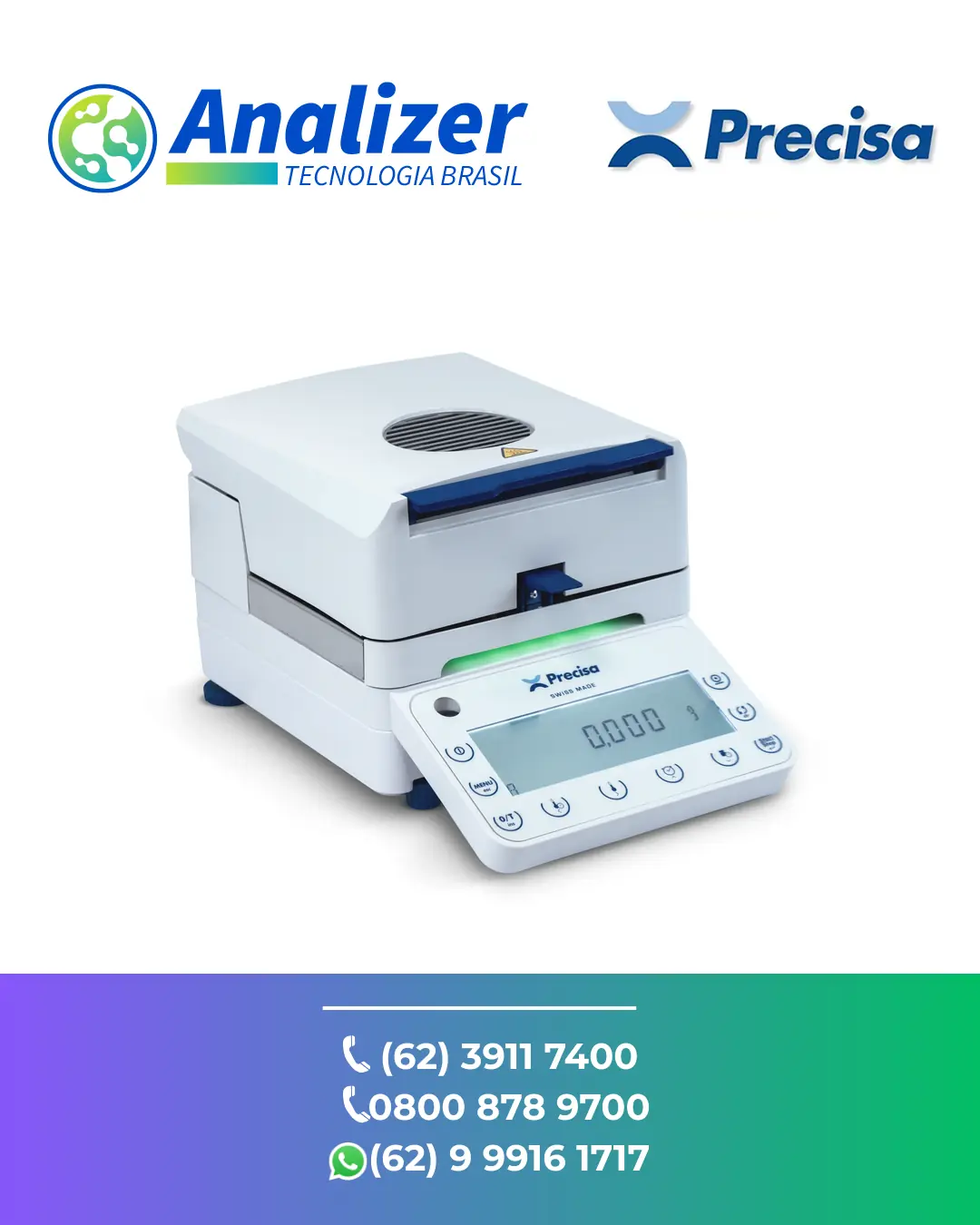 ASSISTÊNCIA TÉCNICA ANALISADOR DE UMIDADE SERIES 530 PRECISA BRASIL