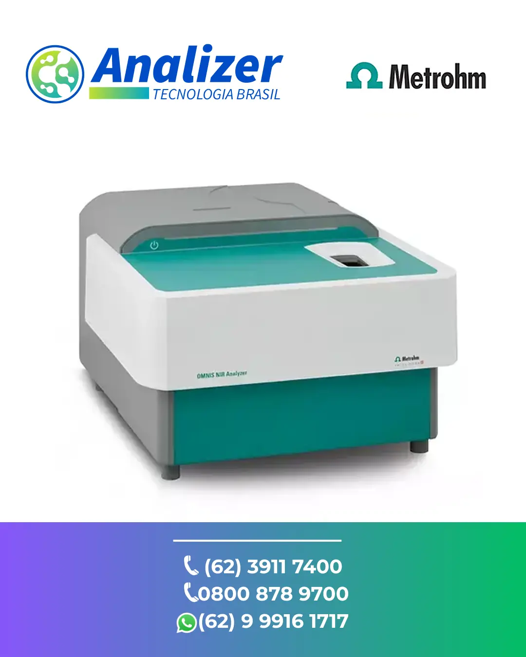 ASSISTÊNCIA TÉCNICA ANALISADOR LÍQUIDO OMNIS NIR METROHM BRASIL