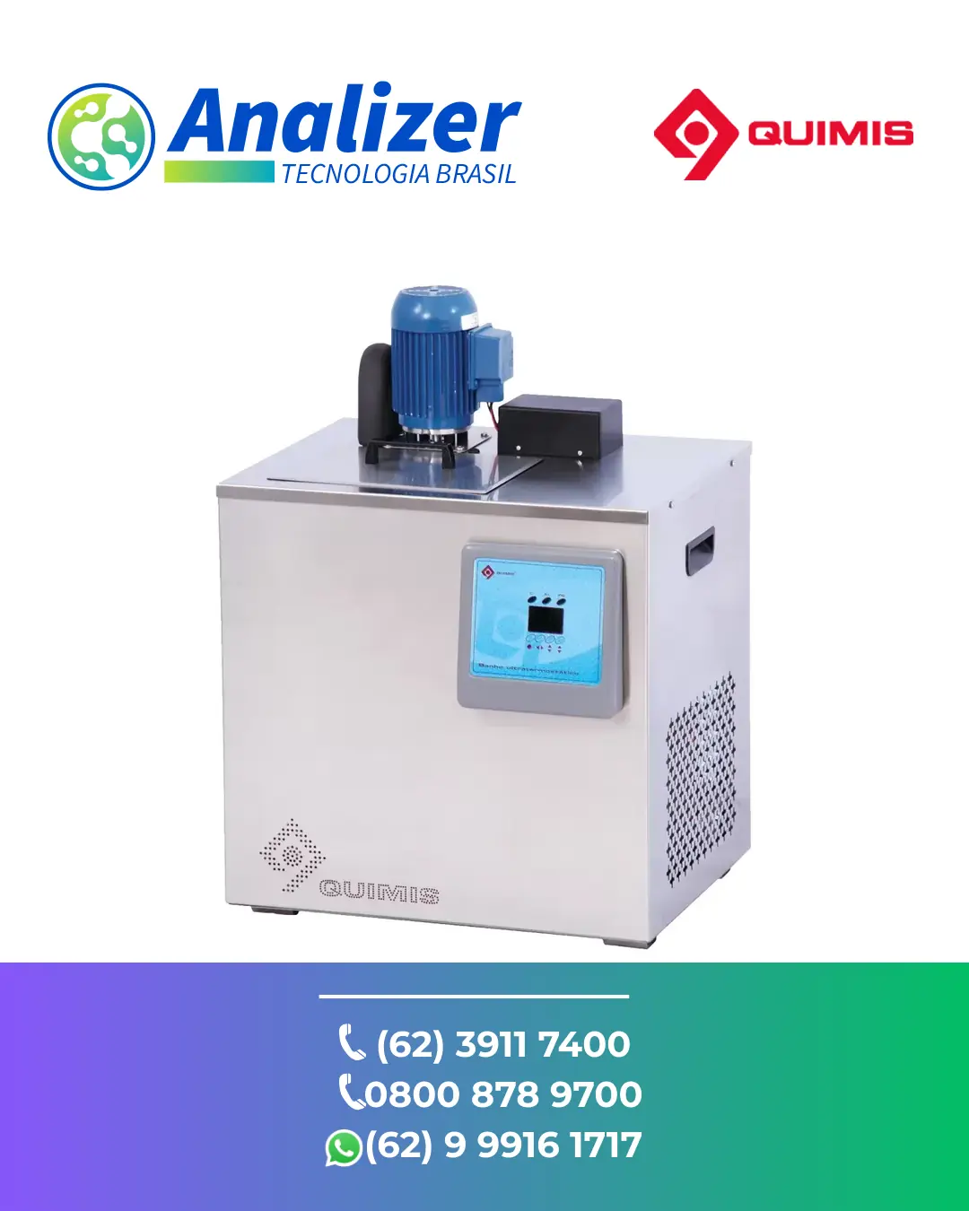 ASSISTÊNCIA TÉCNICA BANHO ULTRATERMOSTÁTICO DIGITAL COM CIRCULACAO 20 A 120°C Q214M QUIMIS BRASIL
