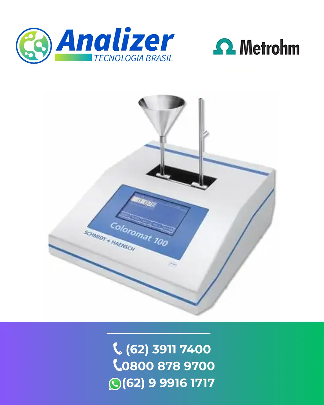 ASSISTÊNCIA TÉCNICA COLORÍMETRO COLOROMAT100 SCHMIDT+HAENSCH BRASIL