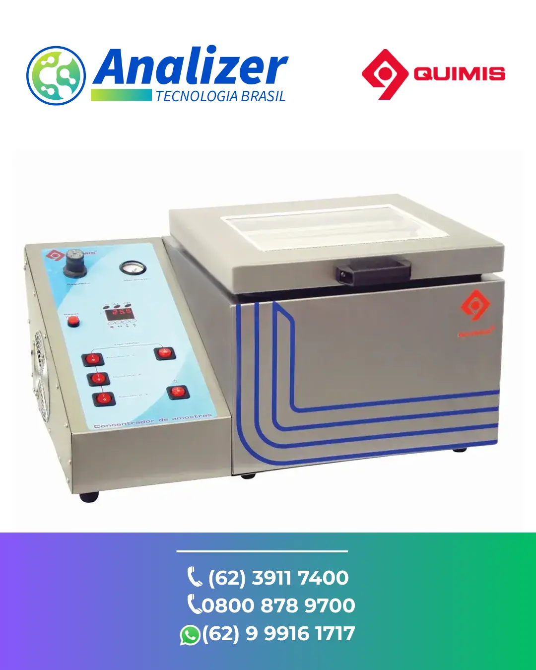 ASSISTÊNCIA TÉCNICA CONCENTRADOR DE AMOSTRAS Q212C QUIMIS BRASIL