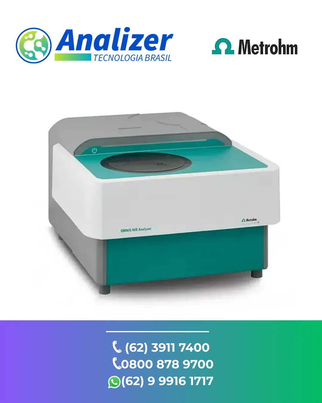 ASSISTÊNCIA TÉCNICA EQUIPAMENTOS ANALISADOR SÓLIDO OMNIS NIR METROHM BRASIL