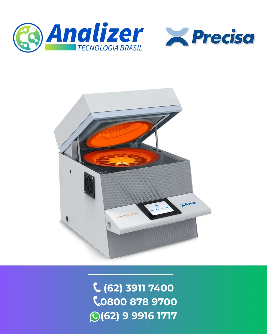 ASSISTÊNCIA TÉCNICA EQUIPAMENTOS ANALISADOR TERMOGRAVIMÉTRICO 340 PREPASH PRECISA BRASIL