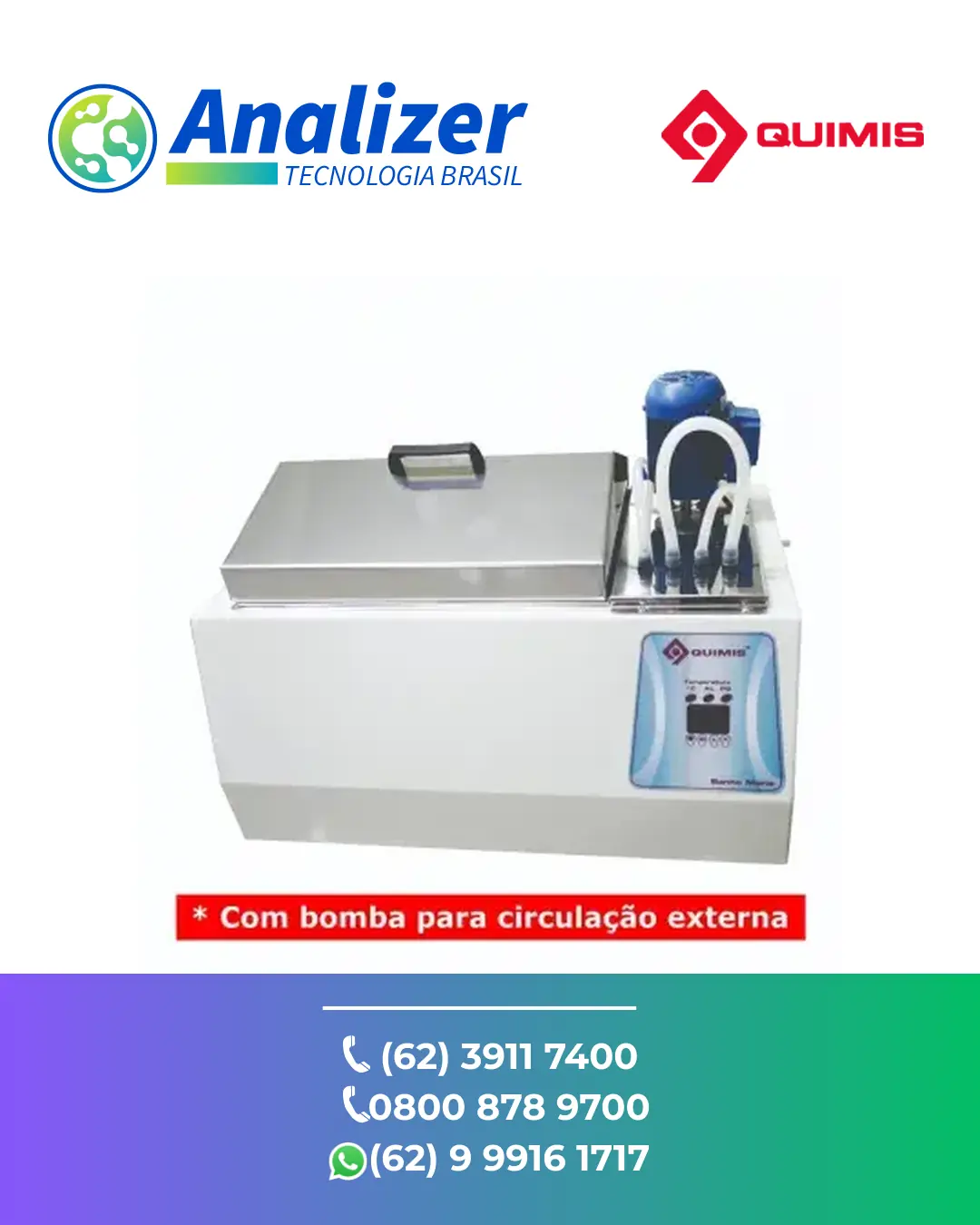 ASSISTÊNCIA TÉCNICA EQUIPAMENTOS BANHO MARIA COM CIRCULACAO EXTERNA Q215S2 BS QUIMIS BRASIL