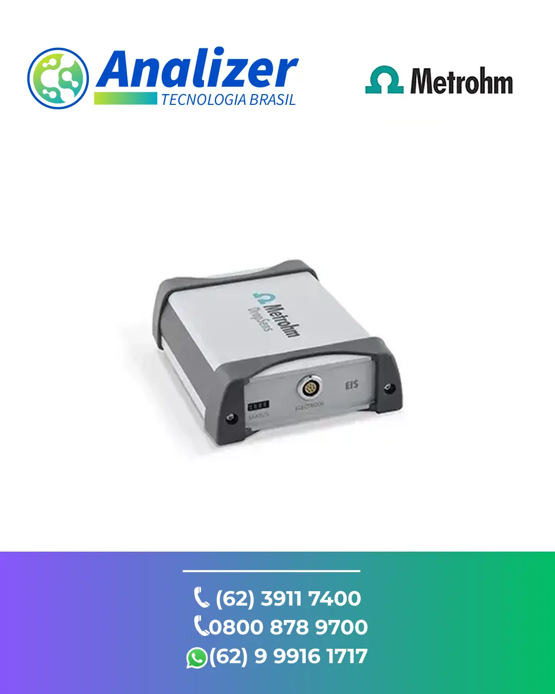 ASSISTÊNCIA TÉCNICA EQUIPAMENTOS BIOPOTENCIOSTATO GALVANOSTATOS EIS DRP STAT I 400 METROHM BRASIL