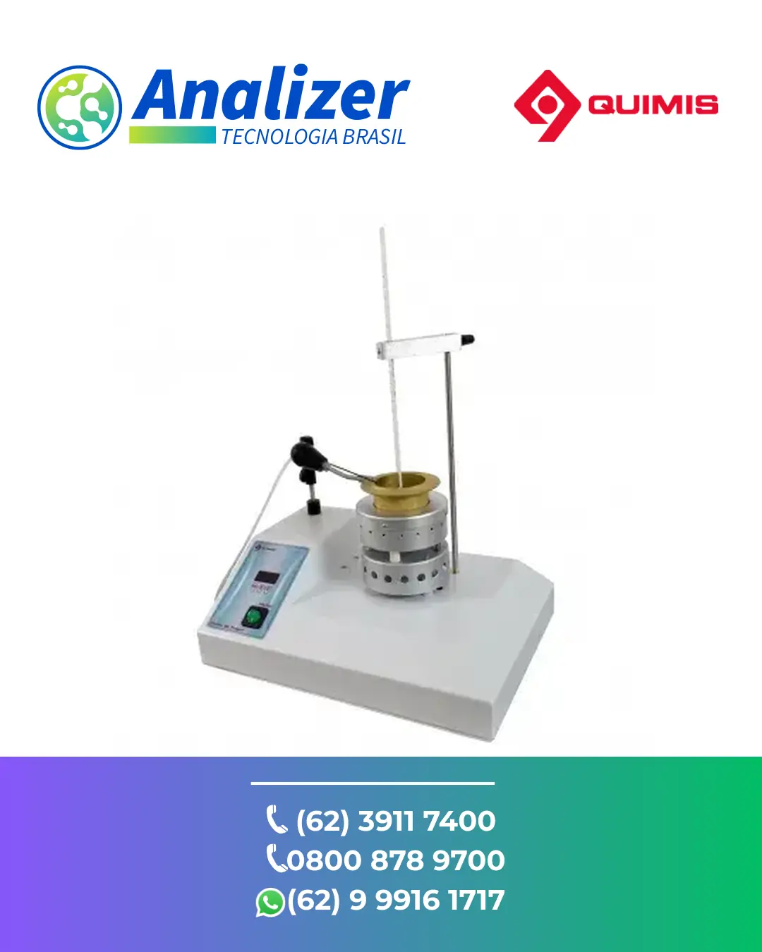 ASSISTÊNCIA TÉCNICA EQUIPAMENTOS DETERMINADOR DE PONTO DE FULGOR Q292 QUIMIS BRASIL