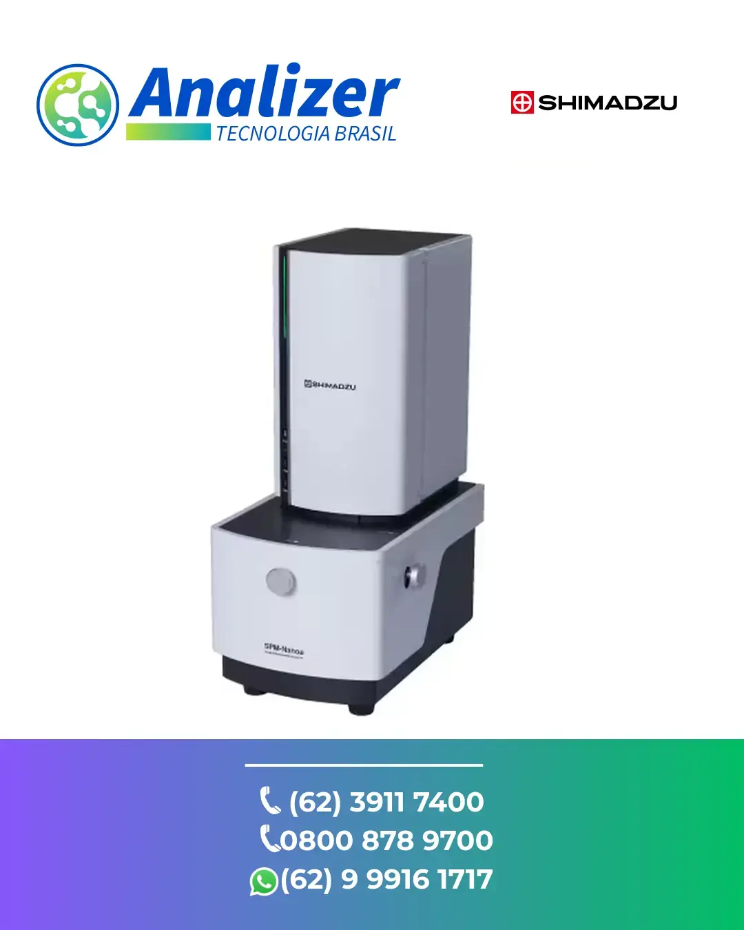 ASSISTÊNCIA TÉCNICA EQUIPAMENTOS MICROSCOPIO DE FORCA ATOMICA SPM NANOA SHIMADZU BRASIL