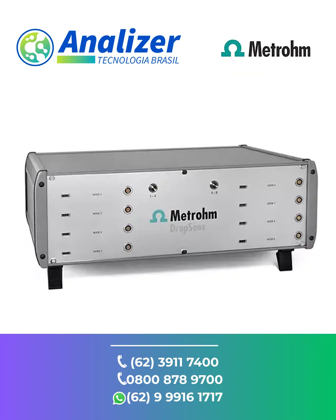 ASSISTÊNCIA TÉCNICA EQUIPAMENTOS MULTI POTENCIOSTATO GALVANOSTATO DRP STAT I MULTIXONE METROHM BRASIL