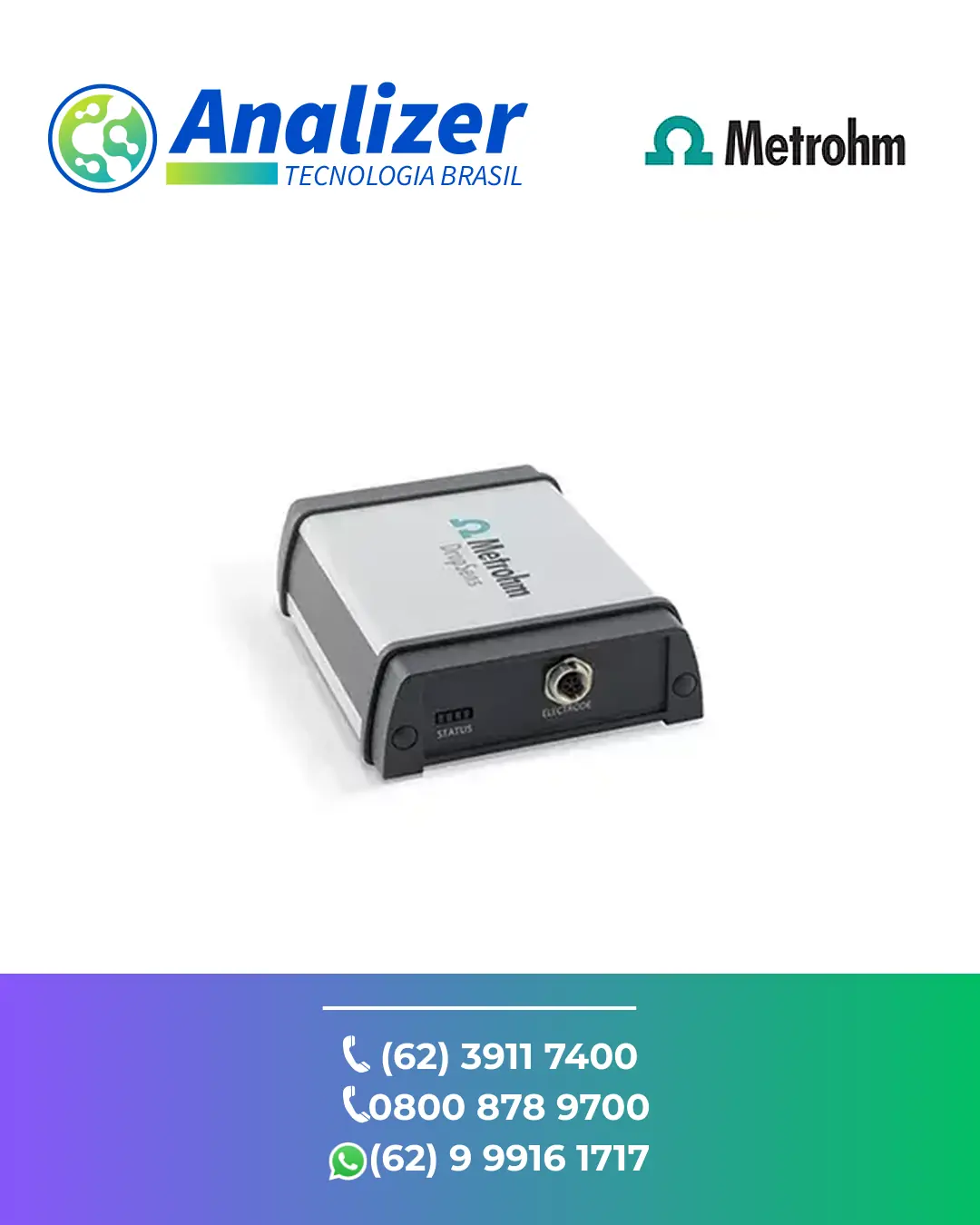 ASSISTÊNCIA TÉCNICA EQUIPAMENTOS POTENCIOSTATO GALVANOSTATOS EIS DRP STAT300 METROHM BRASIL