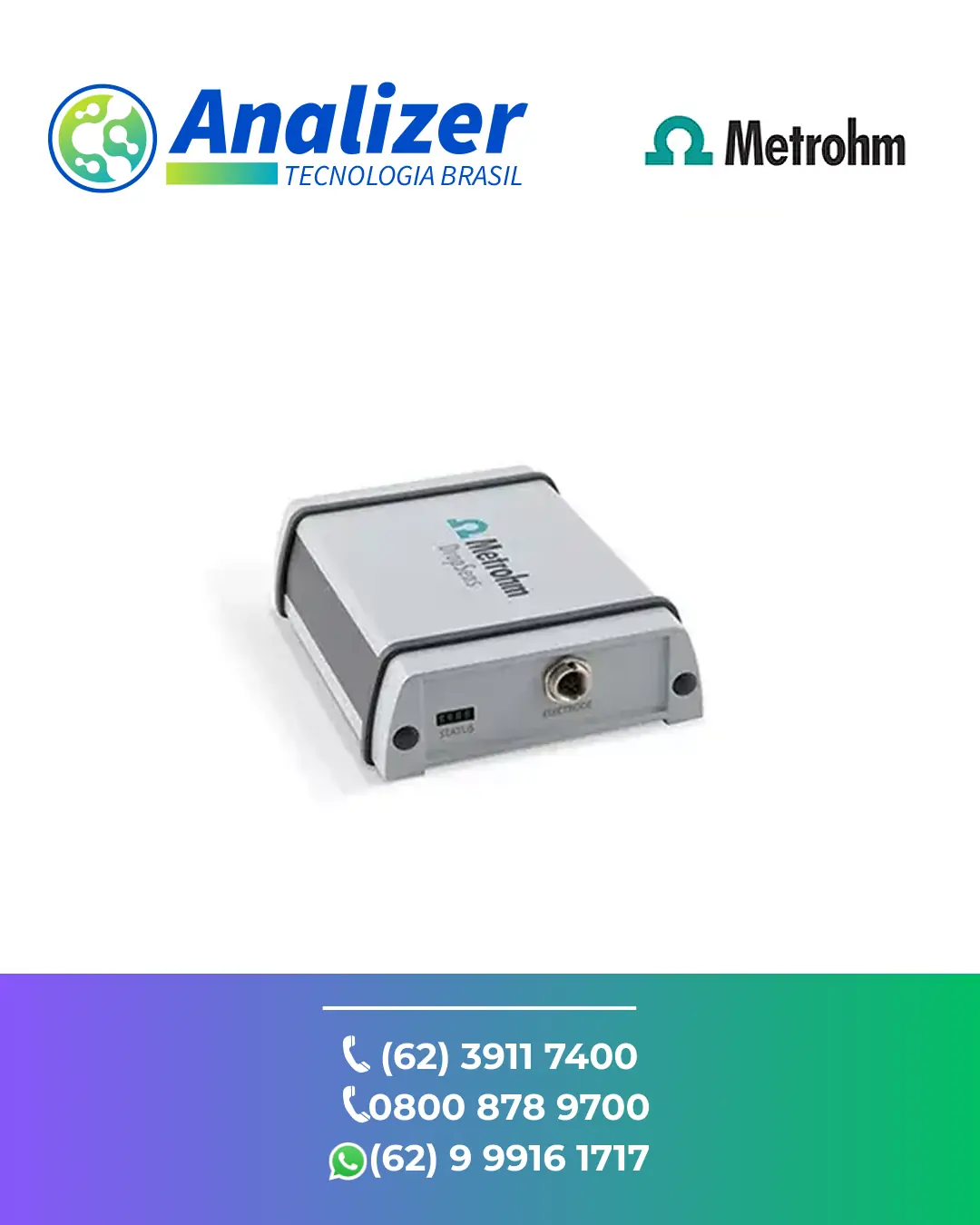 ASSISTÊNCIA TÉCNICA EQUIPAMENTOS POTENCIOSTATO GALVANOSTATOS EIS DRP STAT400 METROHM BRASIL