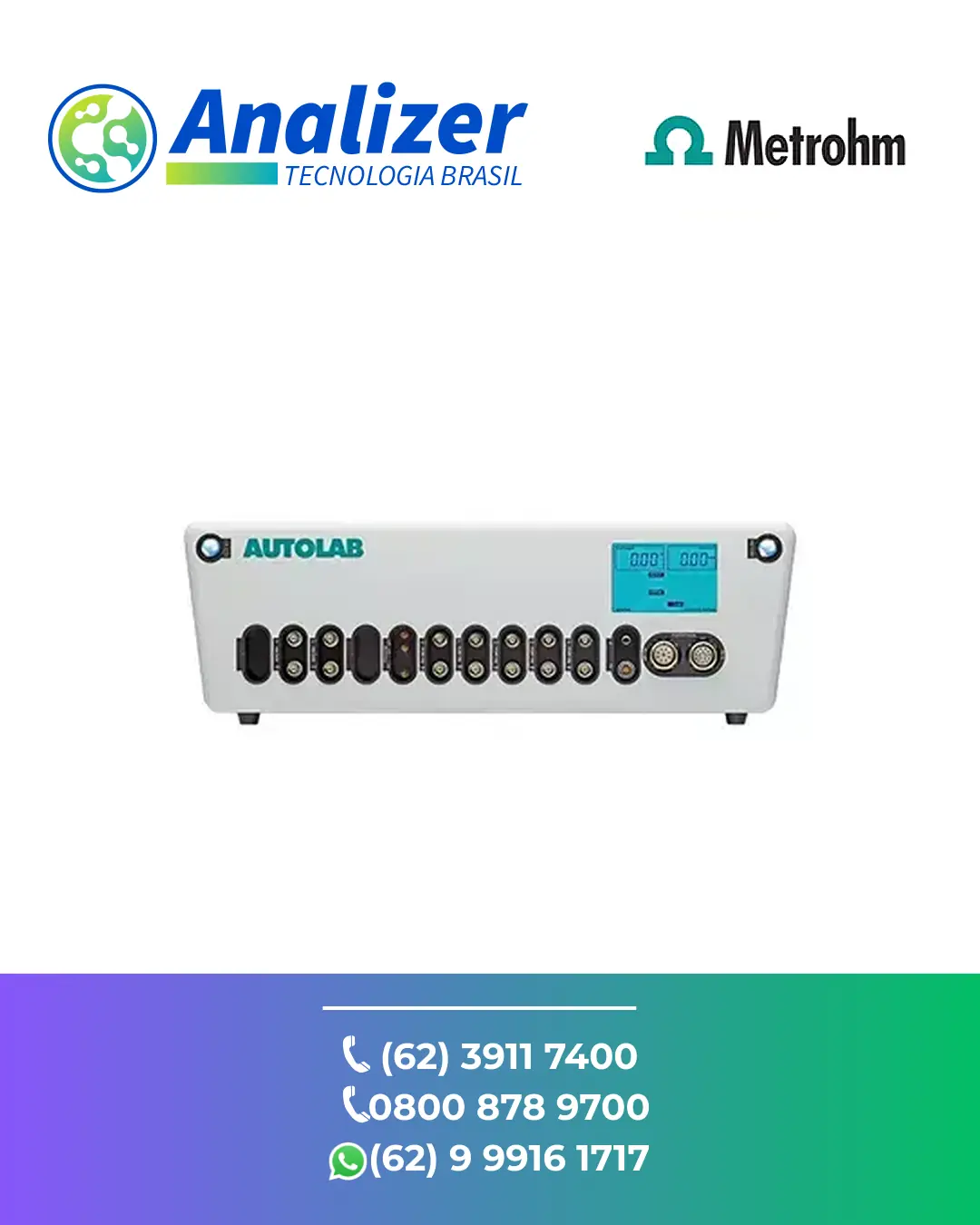 ASSISTÊNCIA TÉCNICA EQUIPAMENTOS POTENCIOSTATO GALVANOSTATO MODULAR AUTOLAB AUT302N MBA SMETROHM BRASIL