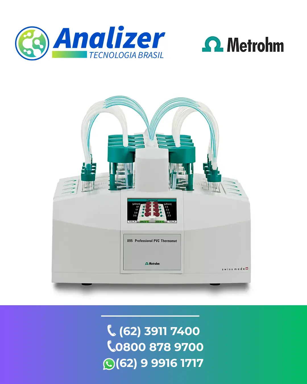 ASSISTÊNCIA TÉCNICA EQUIPAMENTOS RANCIMAT 895 PROFESSIONAL PVC THERMOMAT METROHM BRASIL