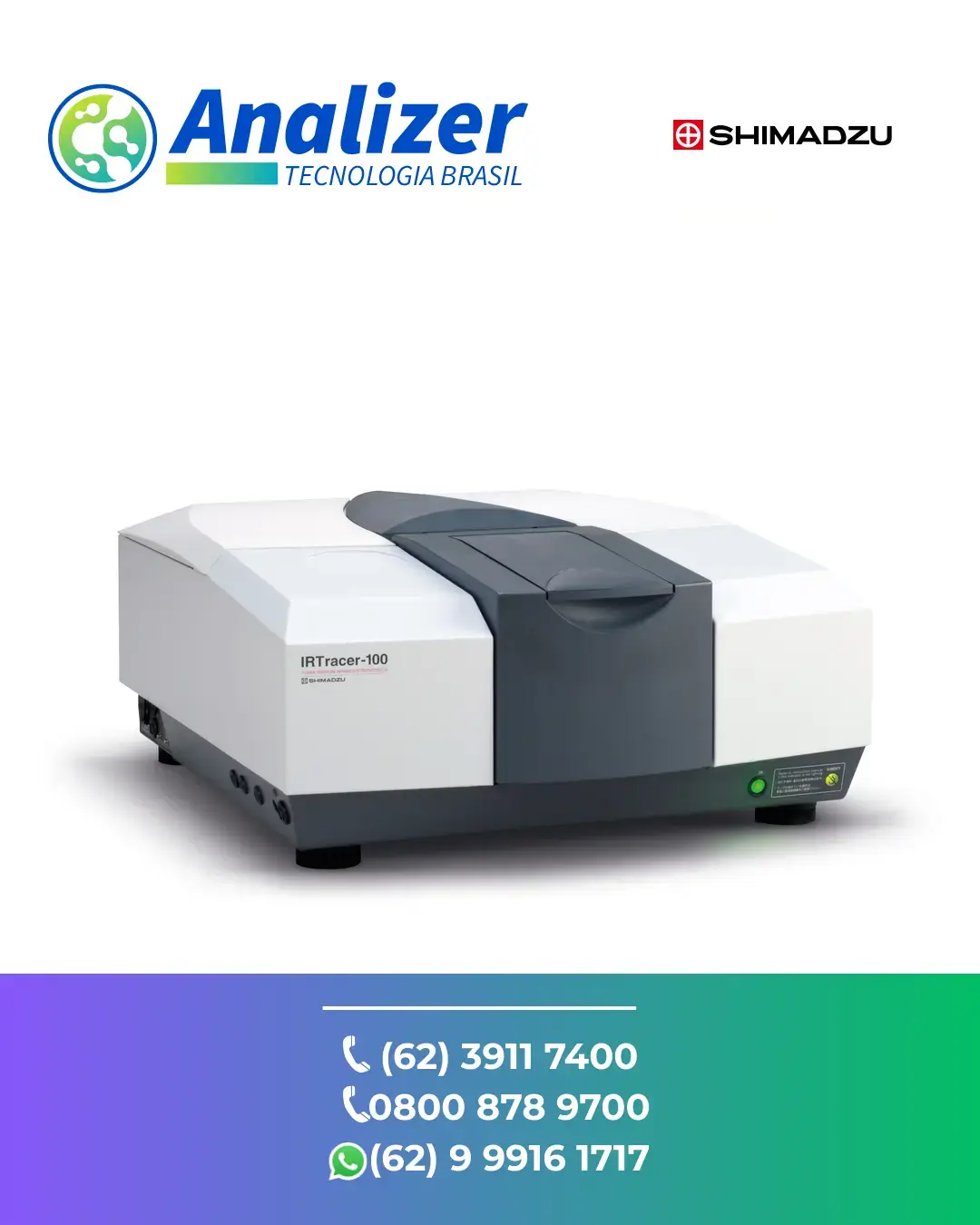 ASSISTÊNCIA TÉCNICA ESPECTROFOTOMETRO FTIR IRTRACER 100 SHIMADZU BRASIL