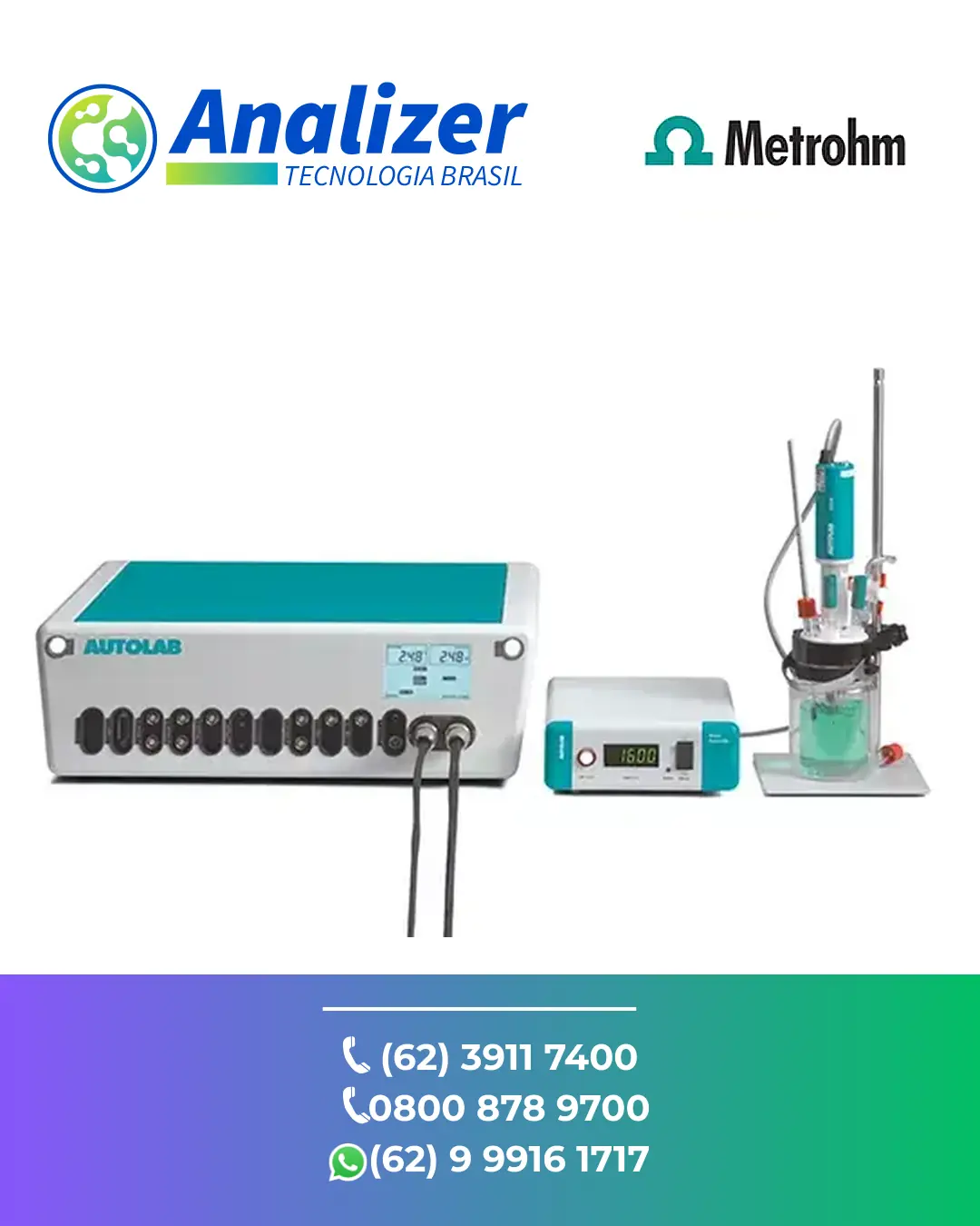 ASSISTÊNCIA TÉCNICA POTENCIOSTATO GALVANOSTATO MODULAR AUTOLAB ECAT METROHM BRASIL