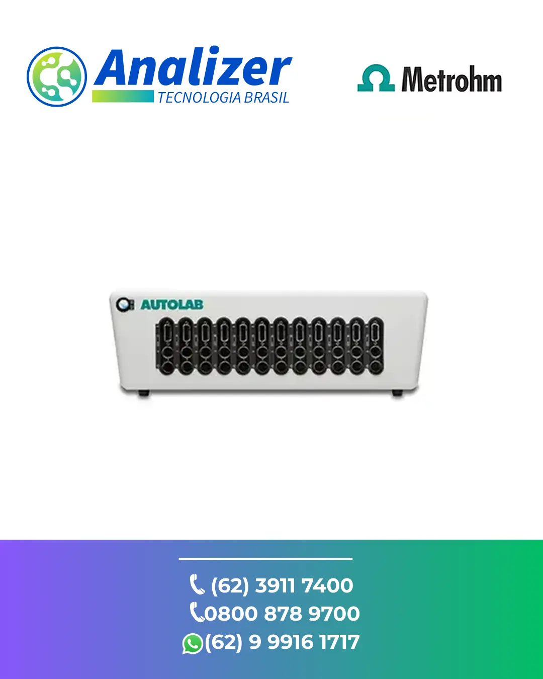 ASSISTÊNCIA TÉCNICA POTENCIOSTATOS GALVANOSTATOS MULTICANAL MULTI AUTOLAB M204 METROHM BRASIL