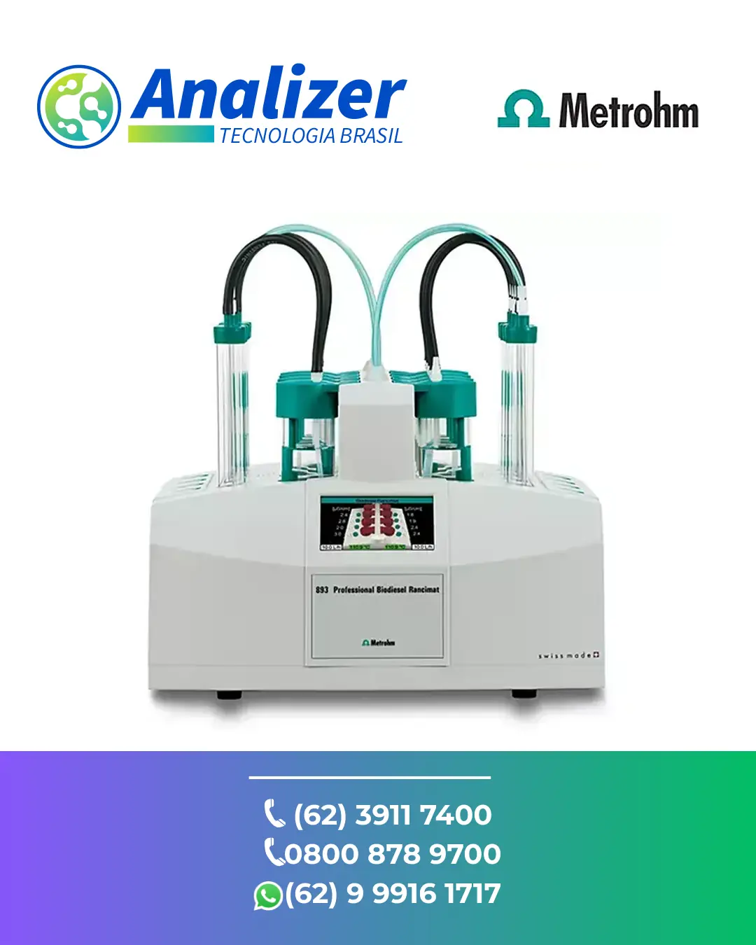 ASSISTÊNCIA TÉCNICA RANCIMAT 893 PROFESSIONAL BIODIESSEL METROHM BRASIL