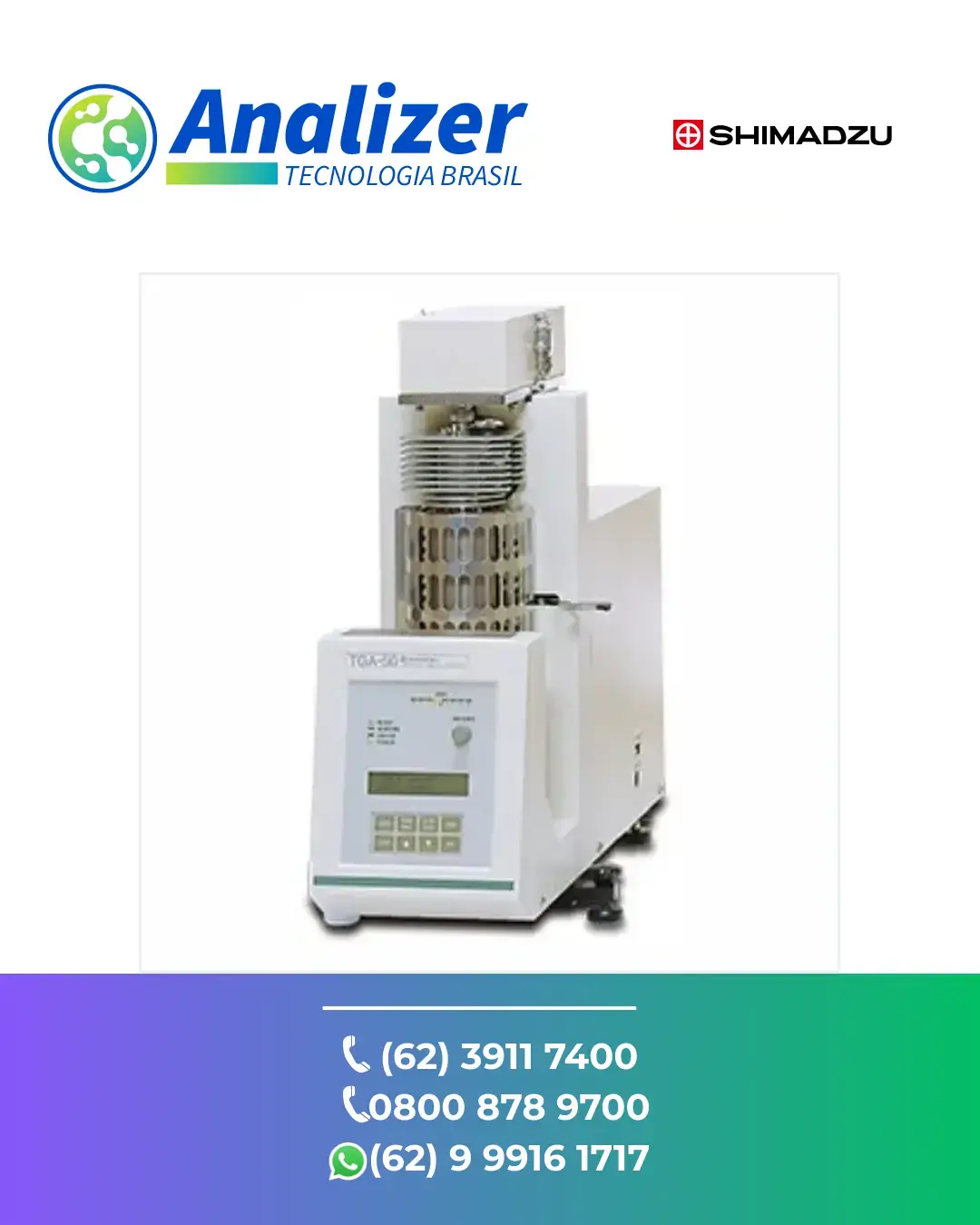 CONSERTO ANALIZADOR TERMOGRAVIMETRICO TGA 50 SHIMADZU BRASIL