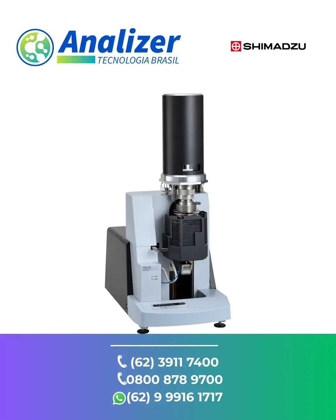 CONSERTO ANALIZADOR TERMOMECANICO TMA 60 SHIMADZU BRASIL