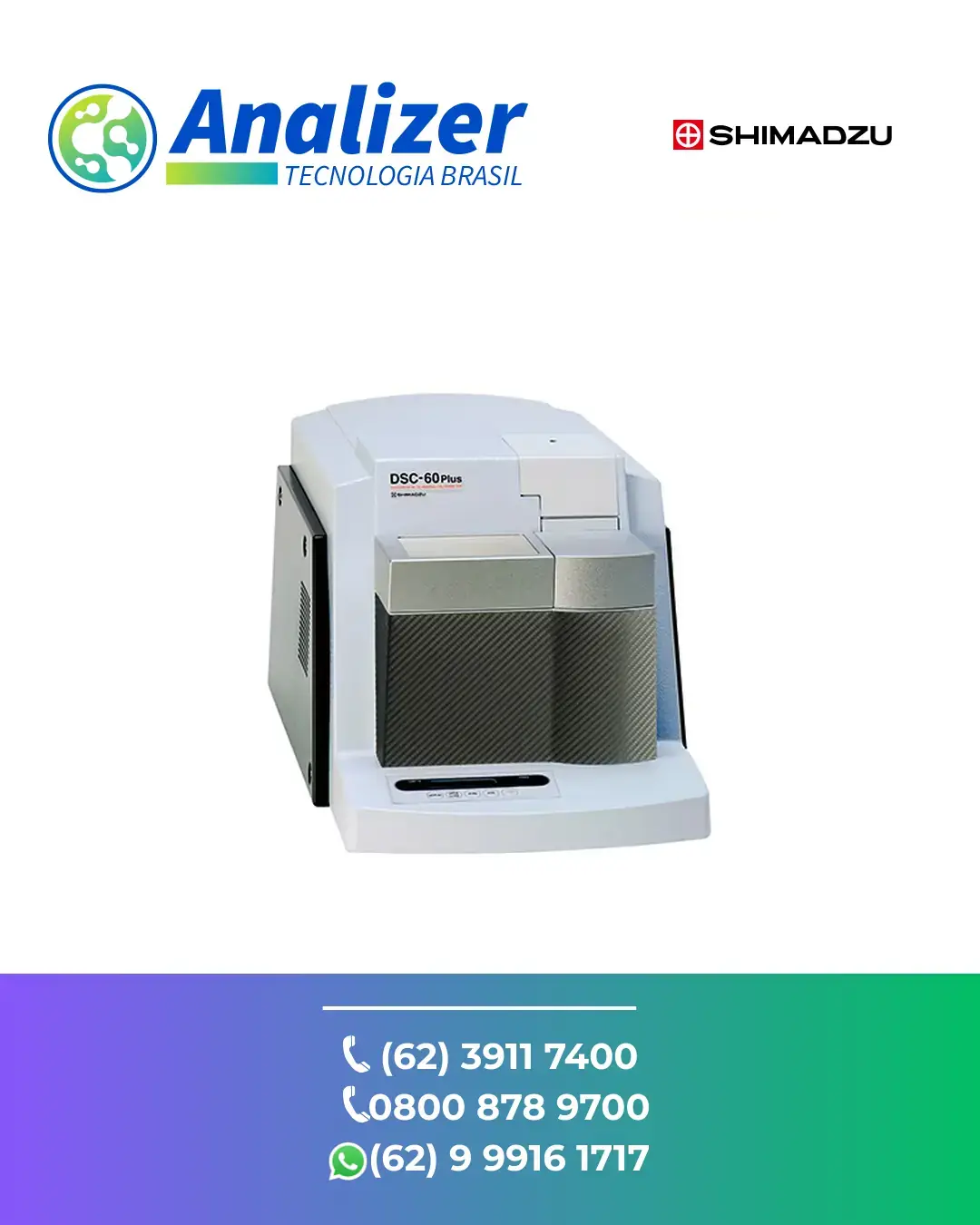 CONSERTO CALORIMETRO DIFERENCIAL DSC 60 PLUS SERIES SHIMADZU BRASIL
