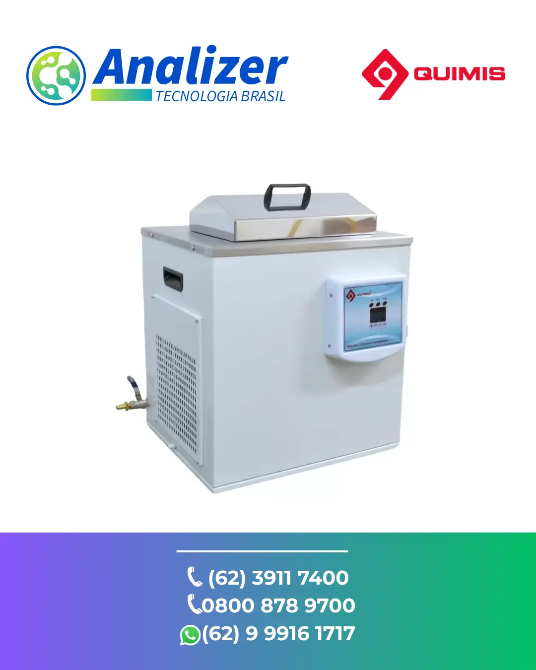 CONSERTO EM BANHO TERMOSTÁTICO COM CIRCULACAO E REFRIGERACAO 0 A 90°C Q214M BI QUIMIS BRASIL