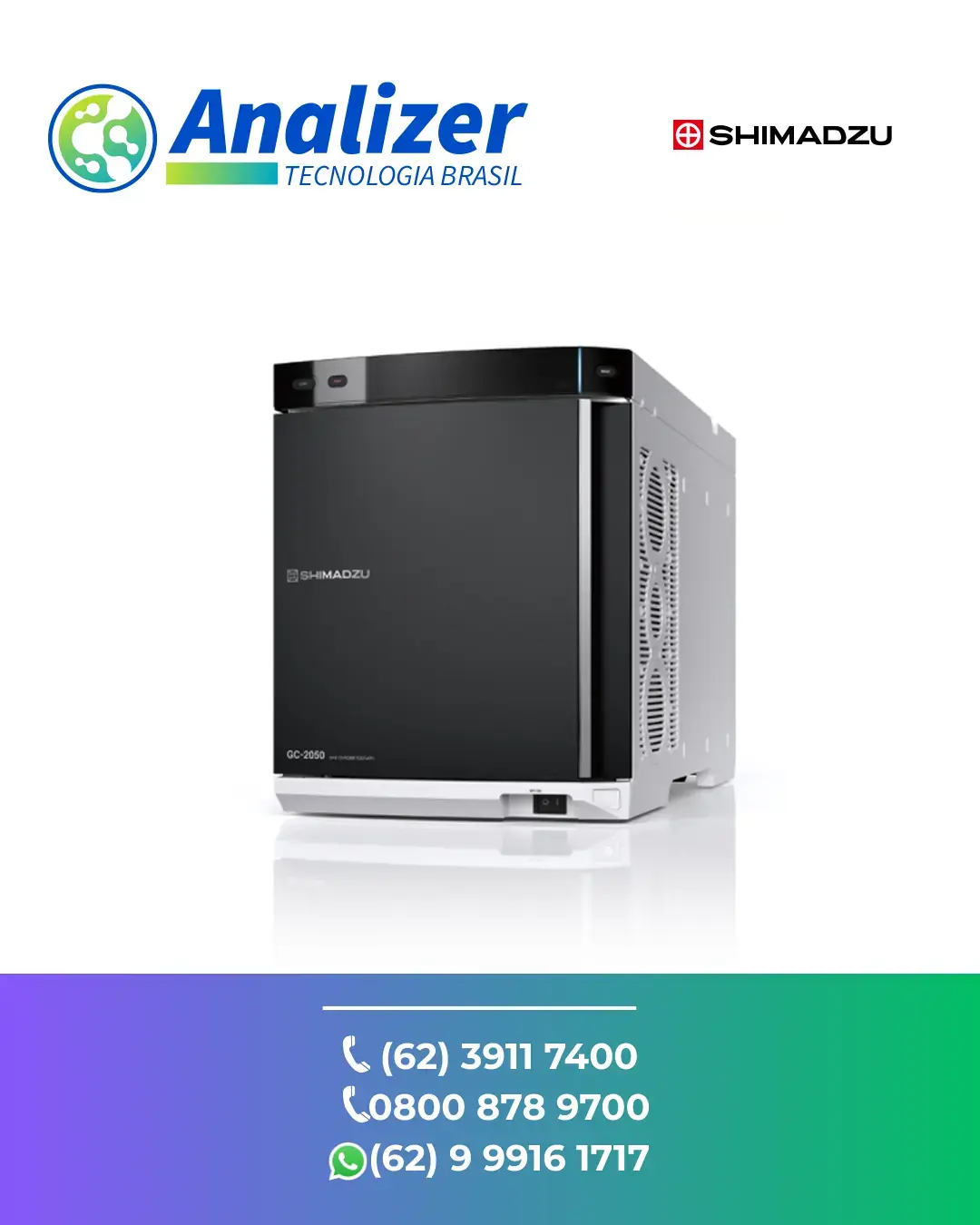 CONSERTO EM CROMATOGRAFO DE GASES BREVIS GC 2050 SHIMADZU BRASIL