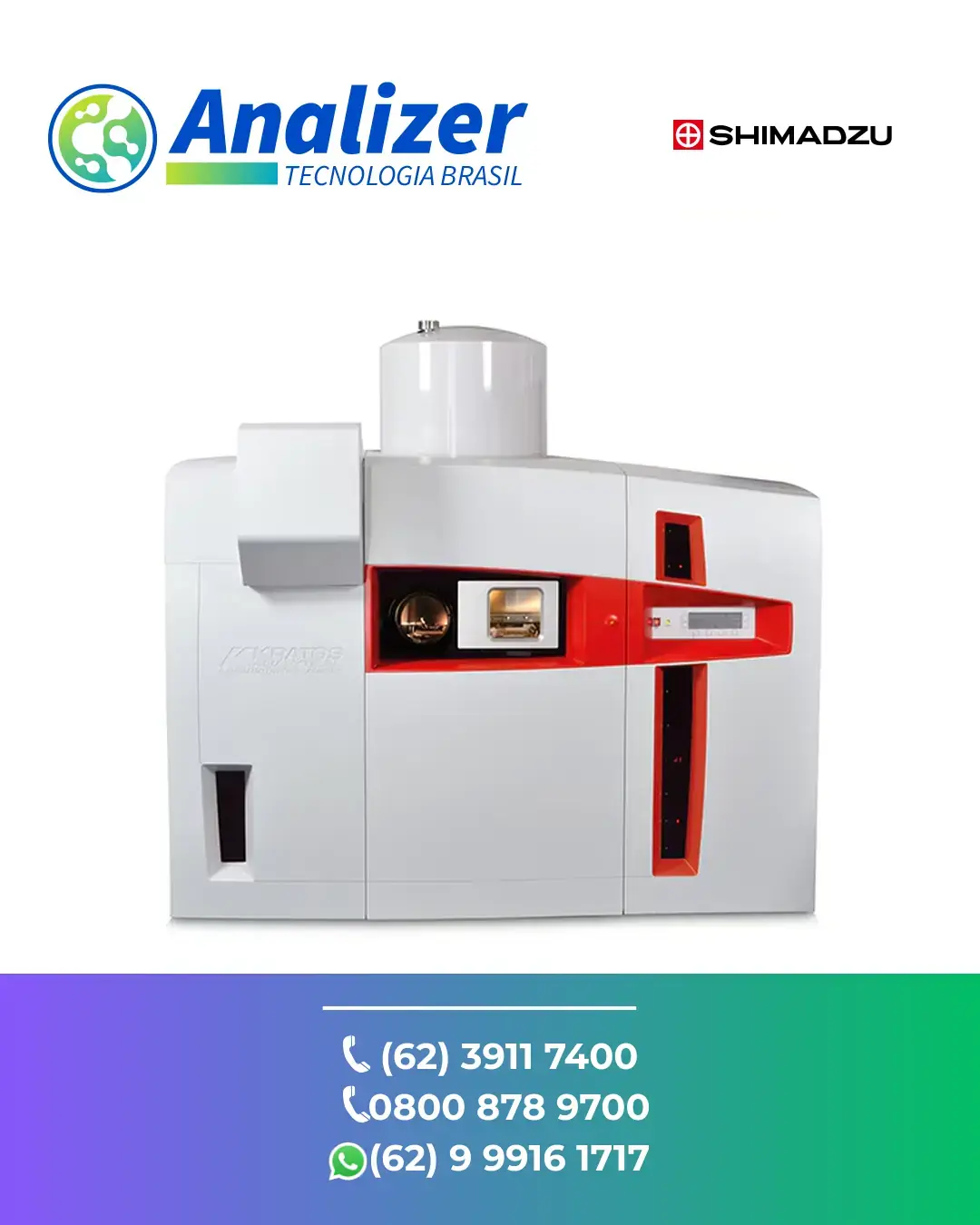 CONSERTO ESPECTROMETRO DE FOTOELETRONS DE RAIOS X KRATOS AXIS NOVA SHIMADZU BRASIL