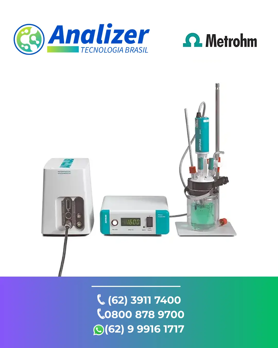 CORREÇÃO POTENCIOSTATO GALVANOSTATO COMPACTO ECAT METROHM BRASIL