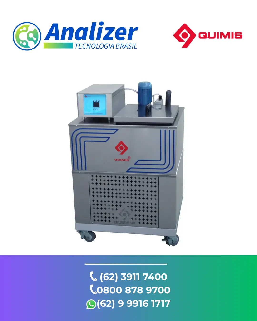 MANUTENÇÃO BANHO ULTRATERMOSTÁTICO COM CIRCULADOR 20 A 120°C Q214M3 QUIMIS BRASIL