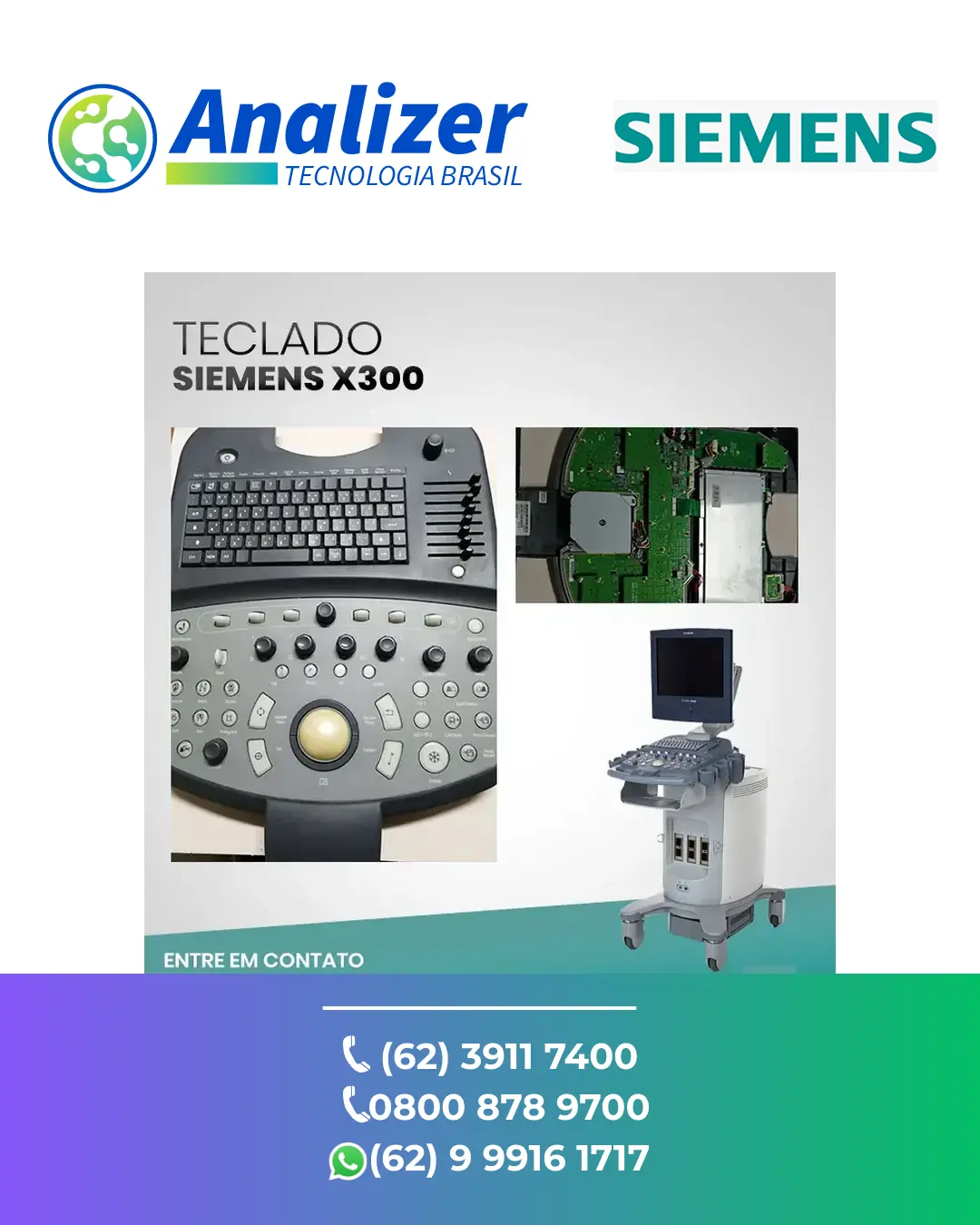 MANUTENÇÃO EM TECLADO ULTRASSOM SIEMENSS X300 BRASIL