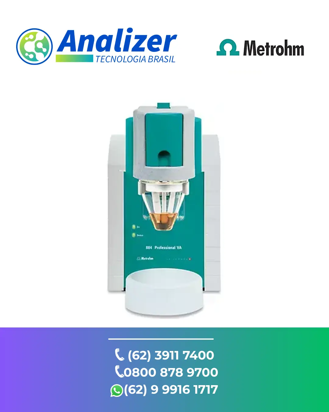 MANUTENÇÃO EM VA PROFISSIONAL 884 METROHM BRASIL