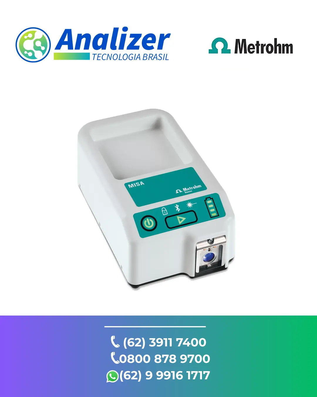 MANUTENÇÃO ESPECTROSCOPIA RAMAN MISA BASIC METROHM BRASIL