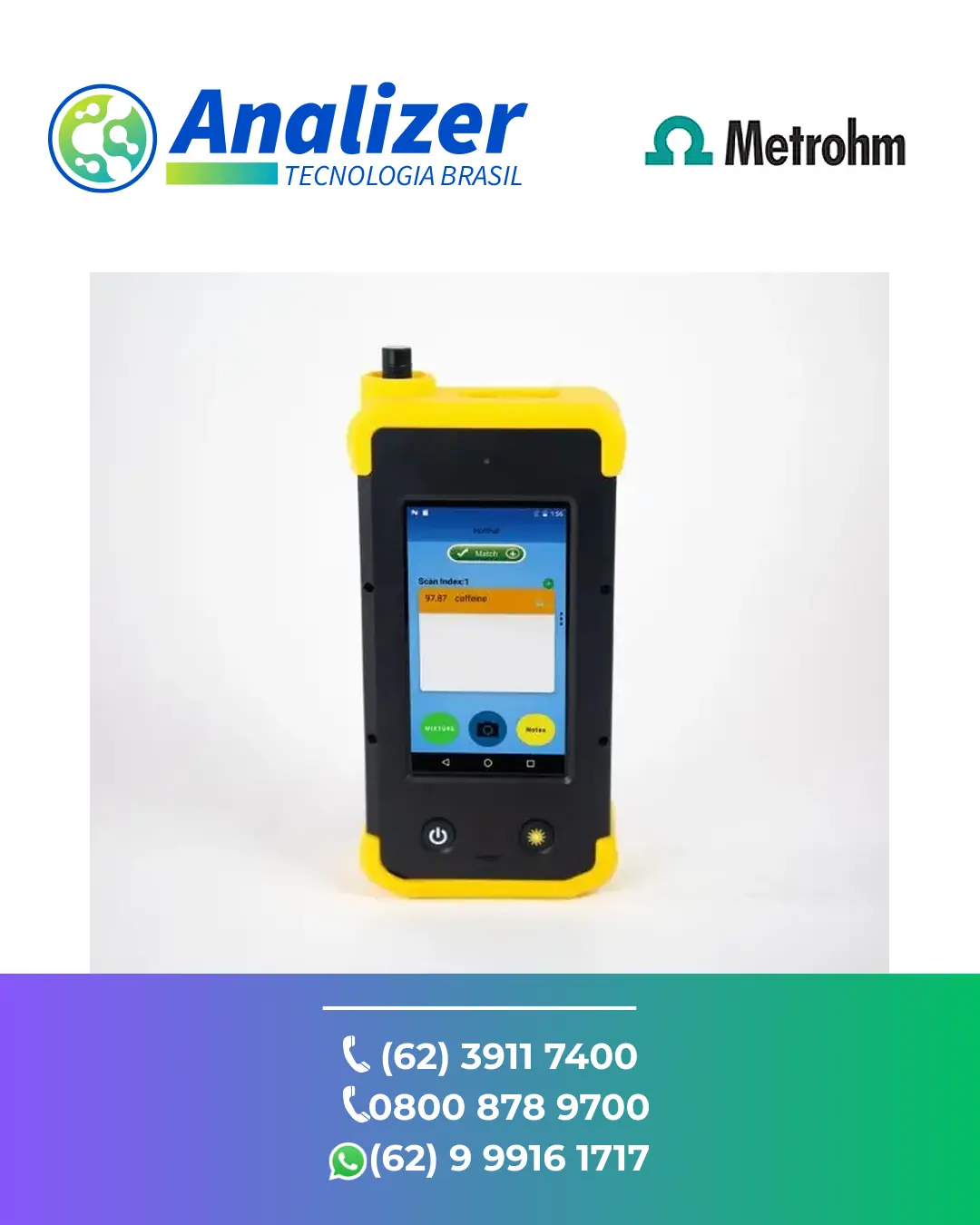 MANUTENÇÃO ESPECTROSCOPIA RAMAN TACTICID MOBILE METROHM BRASIL