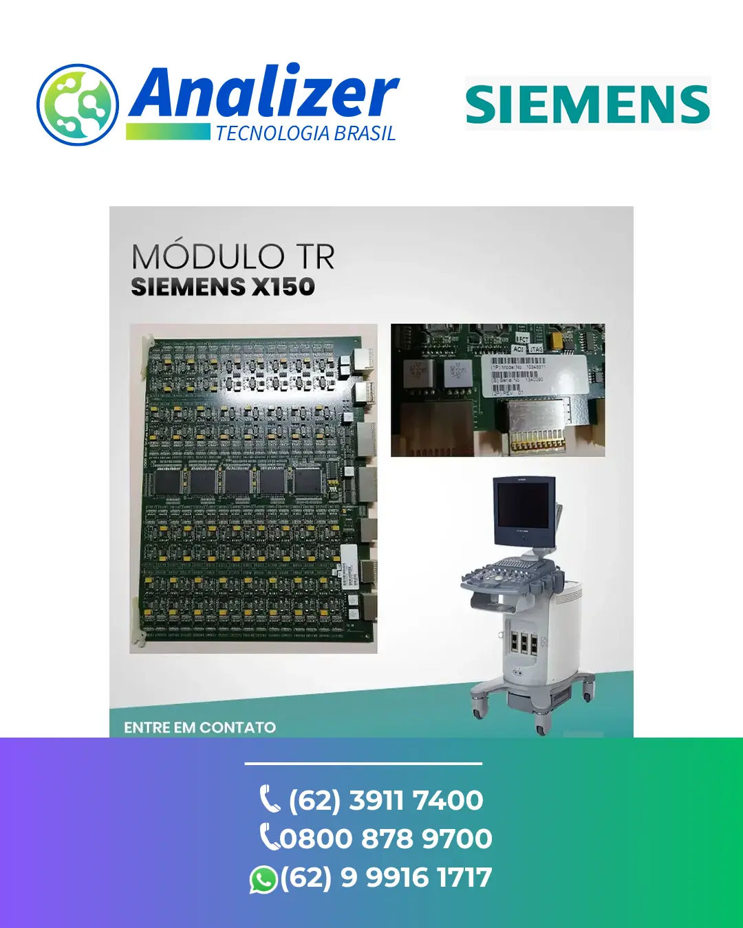 MANUTENÇÃO MODULO TR ULTRASSOM SIEMENS X150 BRASIL