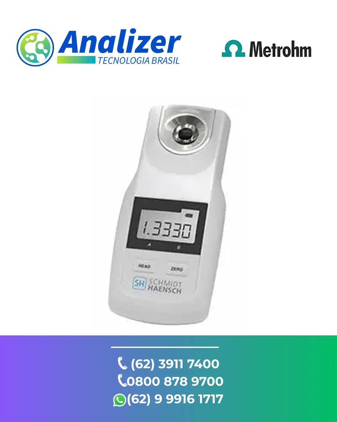 MANUTENÇÃO REFRATÔMETRO DIGITAL PORTÁTIL DHR 95 SCHMIDT+HAENSCH BRASIL