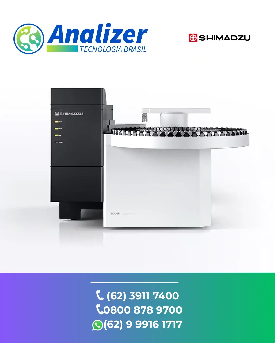 MANUTENÇÃO SISTEMA DE DESSORCAO TERMICA TD 30 SHIMADZU BRASIL