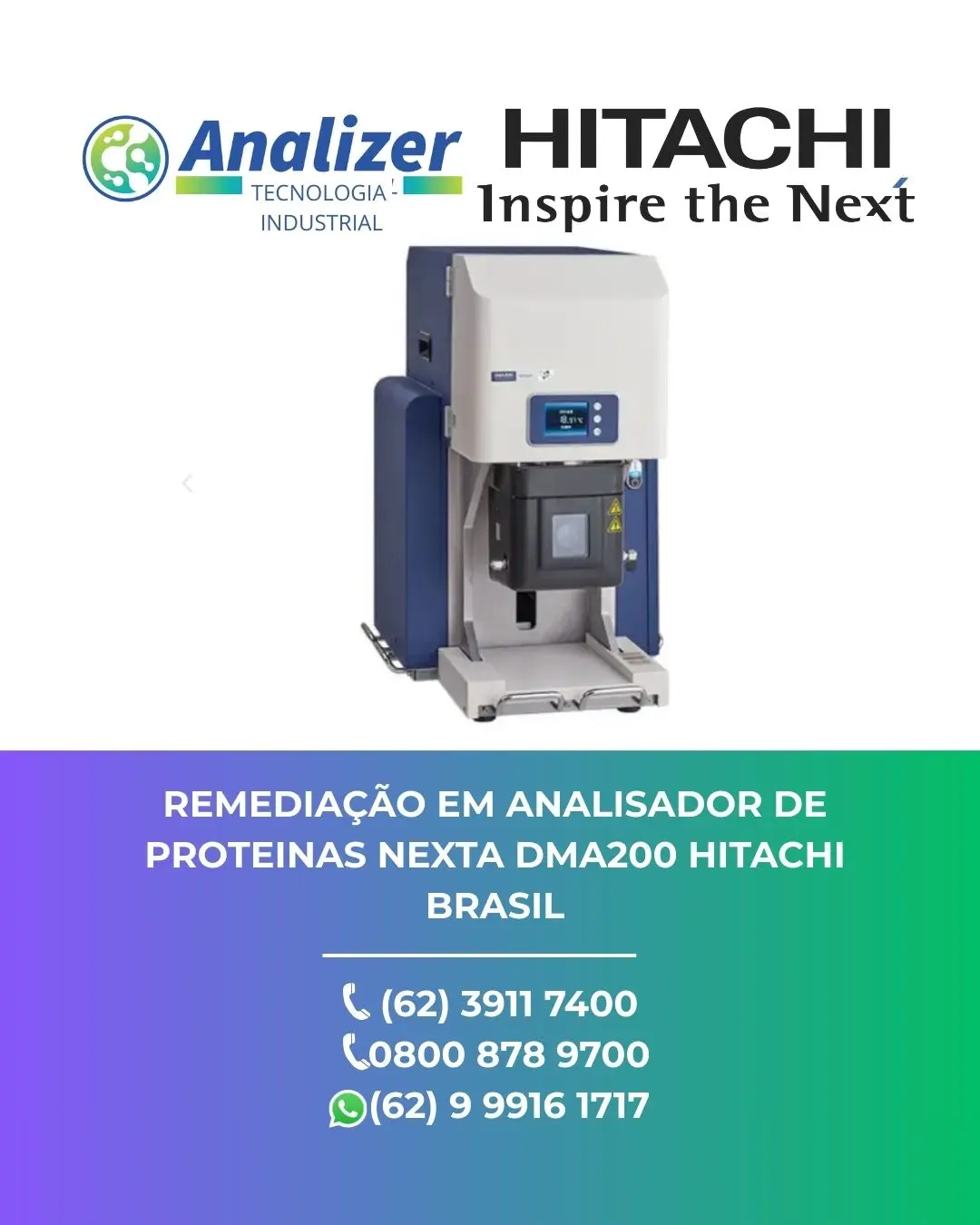 REPARO ANALISADOR DE PROTEINAS NEXTA DMA200 BRASIL