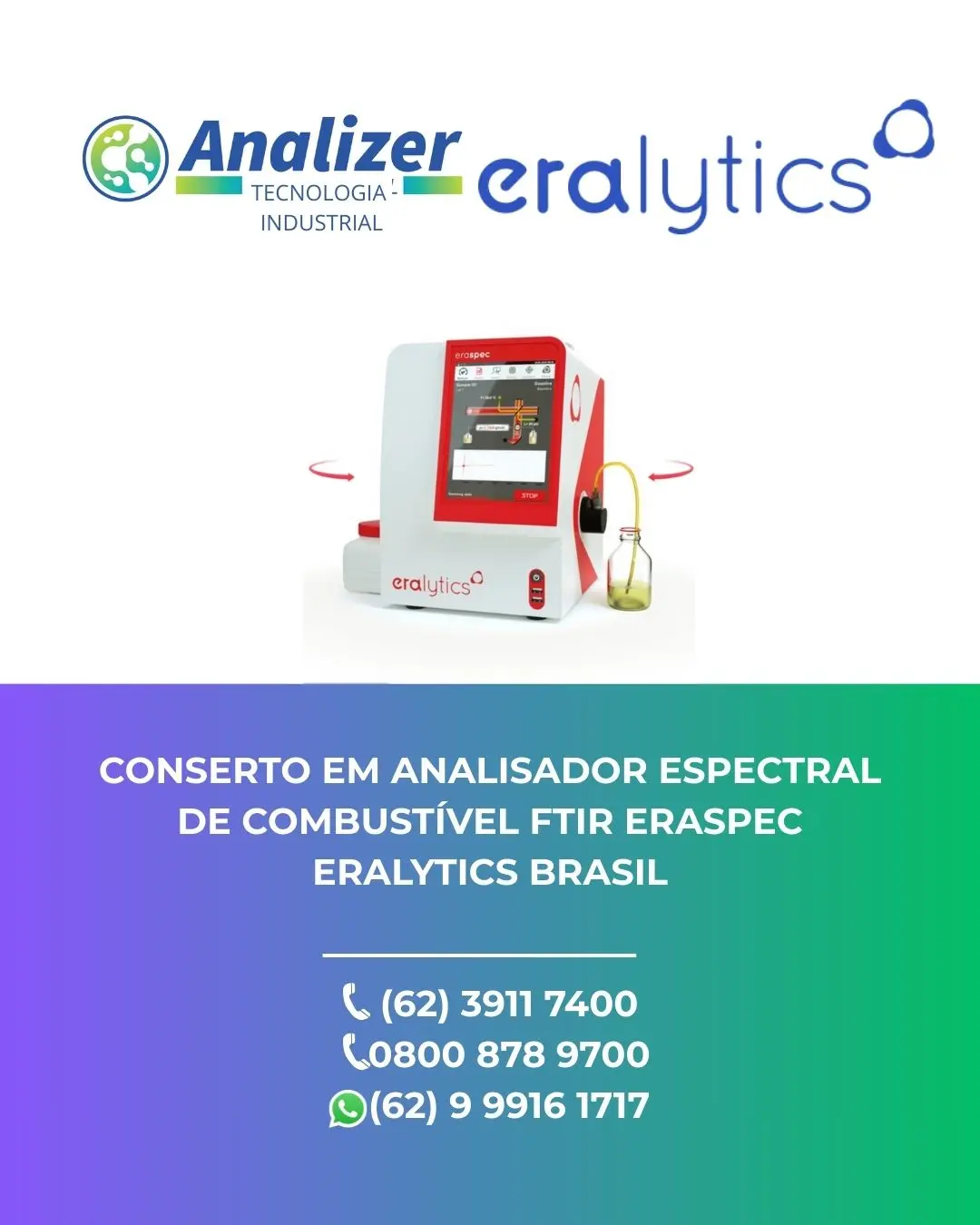 RESTAURAÇÃO ESPECTRAL DE COMBUSTÍVEL FTIR ERASPEC ERALYTICS BRASIL