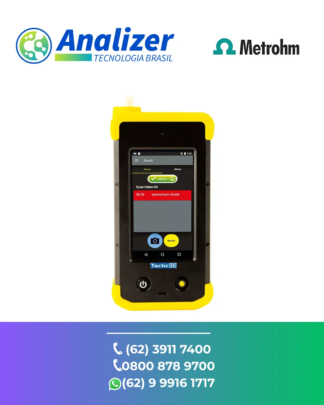 RESTAURAÇÃO ESPECTROSCOPIA RAMAN TACTICID MOBILE FLEX METROHM BRASIL