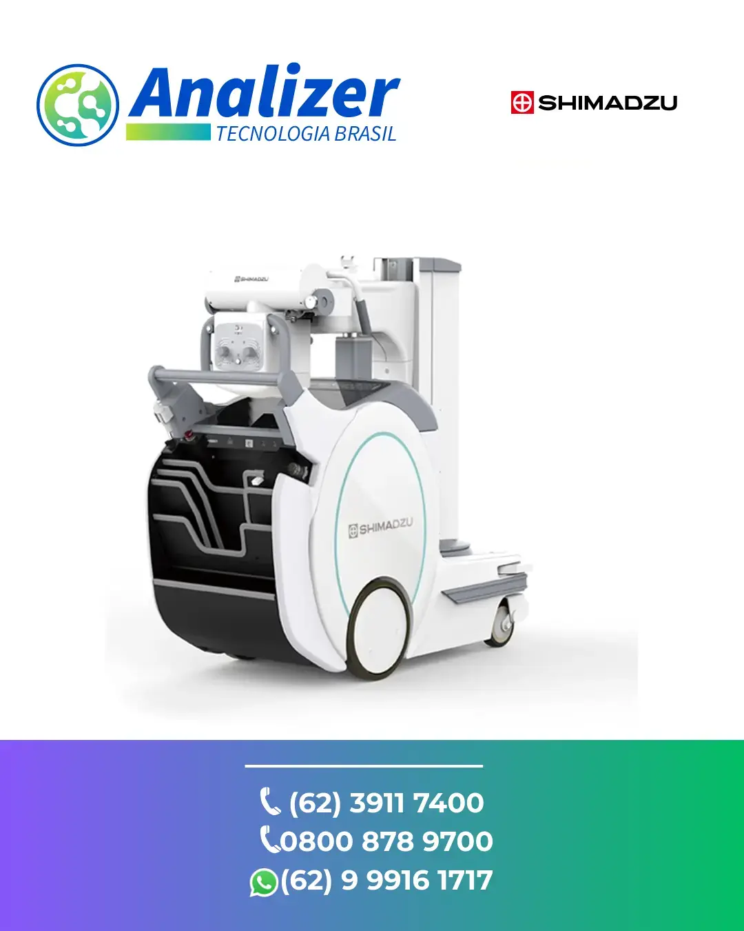 RESTAURAÇÃO SISTEMA DE RAIOS X MOVEL DIGITAL MOBILEDART EVOLUTION MX8C SHIMADZU BRASIL